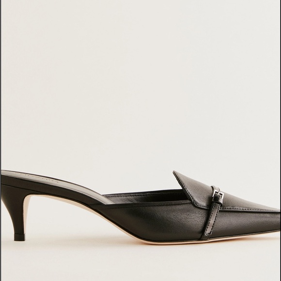 Reformation Norris Heeled Mule Black - Size 8.5 - Picture 2 of 5